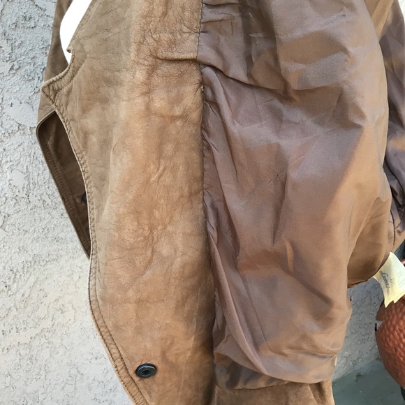 Comint Brown Genuine Leather Jacket Vintage - Picture 9 of 16